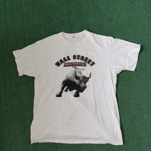 VINTAGE New York City Wall Street T Shirt Size XL